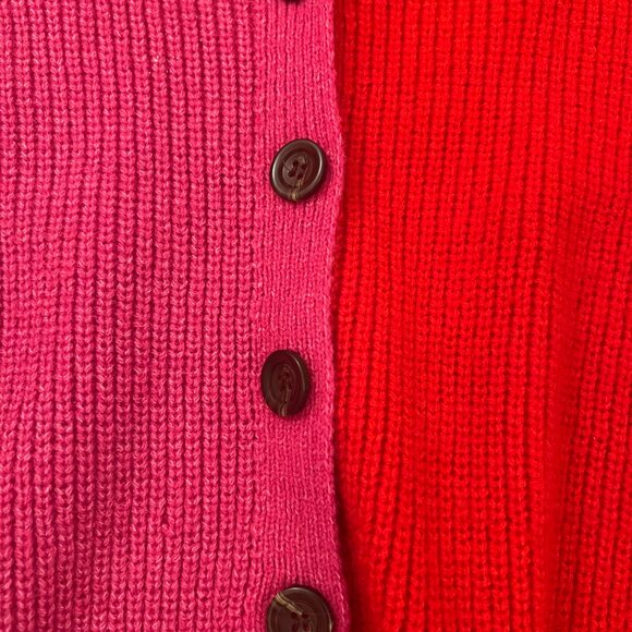 PINK MARTINI - Two-Toned Knit Sweater - Red/Pink - XXS - Picture 4 of 8